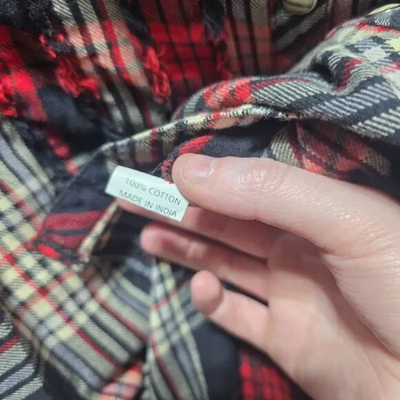 Double D Ranch Black Plaid Pearl Snap Mini Shirt Dress Western Cowgirl Designer - Picture 6 of 6